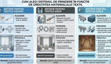 Cum alegi sistemul de prindere in functie de greutatea materialului textil